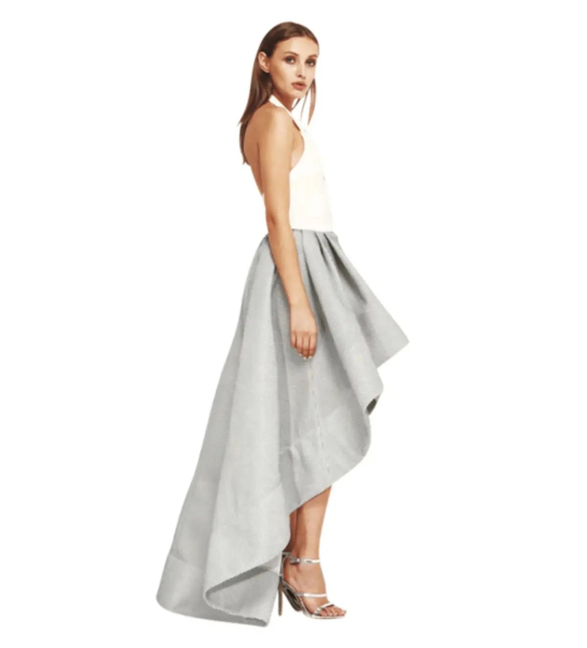 Bronx & Blanco Luna Gown Gray Multi Size 6 photo 2