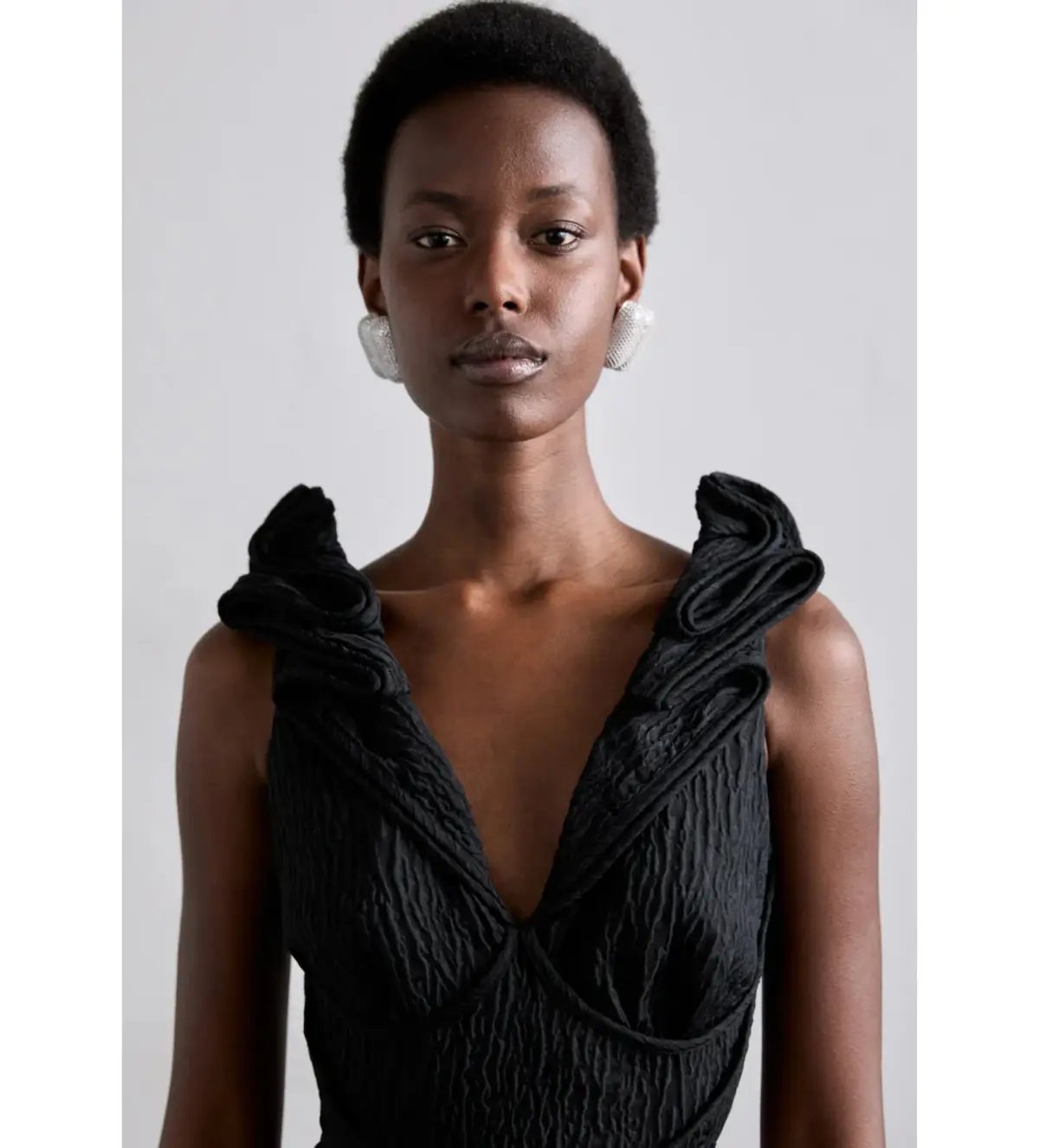 Rachel Gilbert Celia Gown in Black Size 12 photo 2