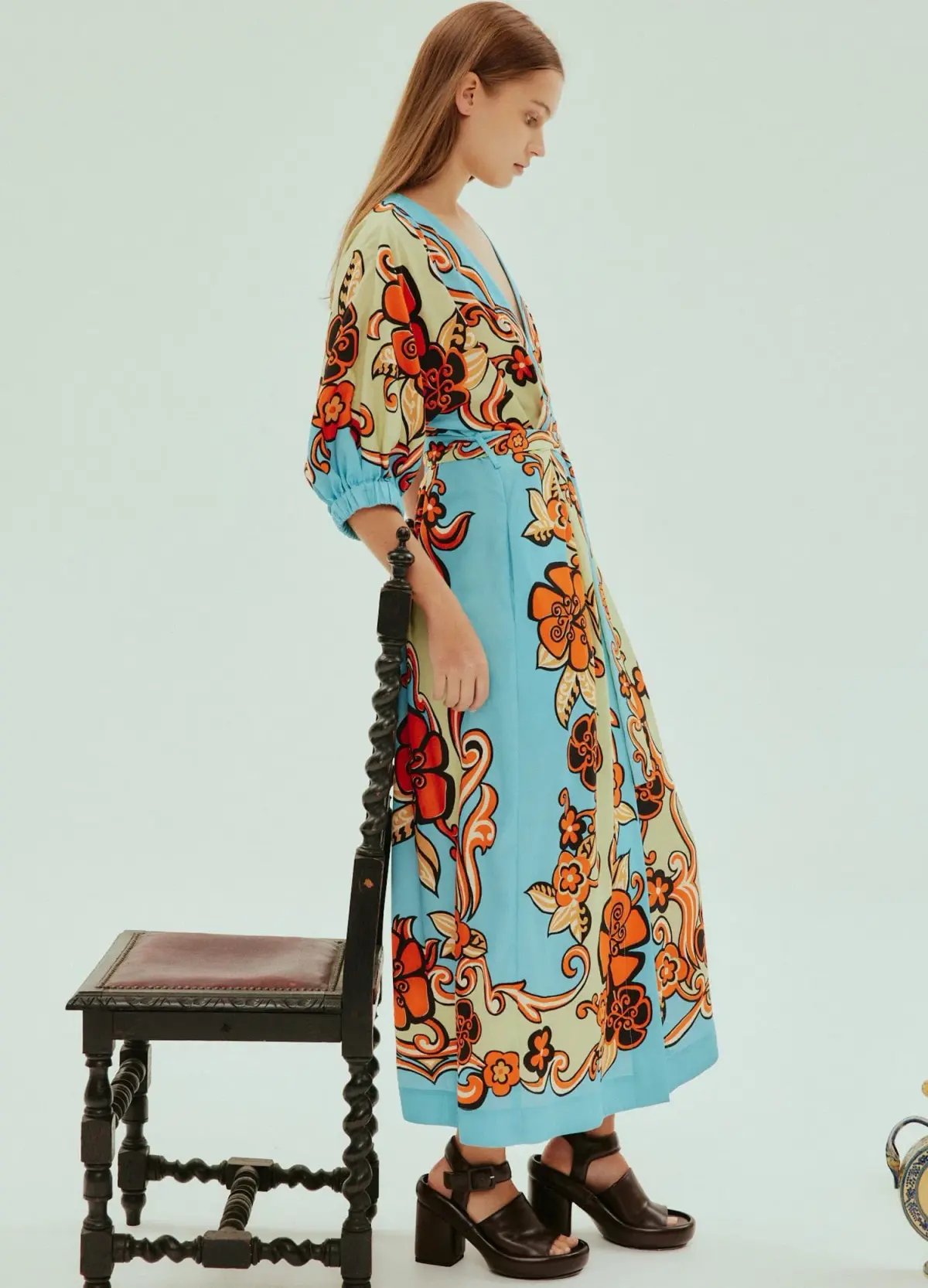 Alémais Ondine Wrap Midi Dress Multi Size 16 photo 2