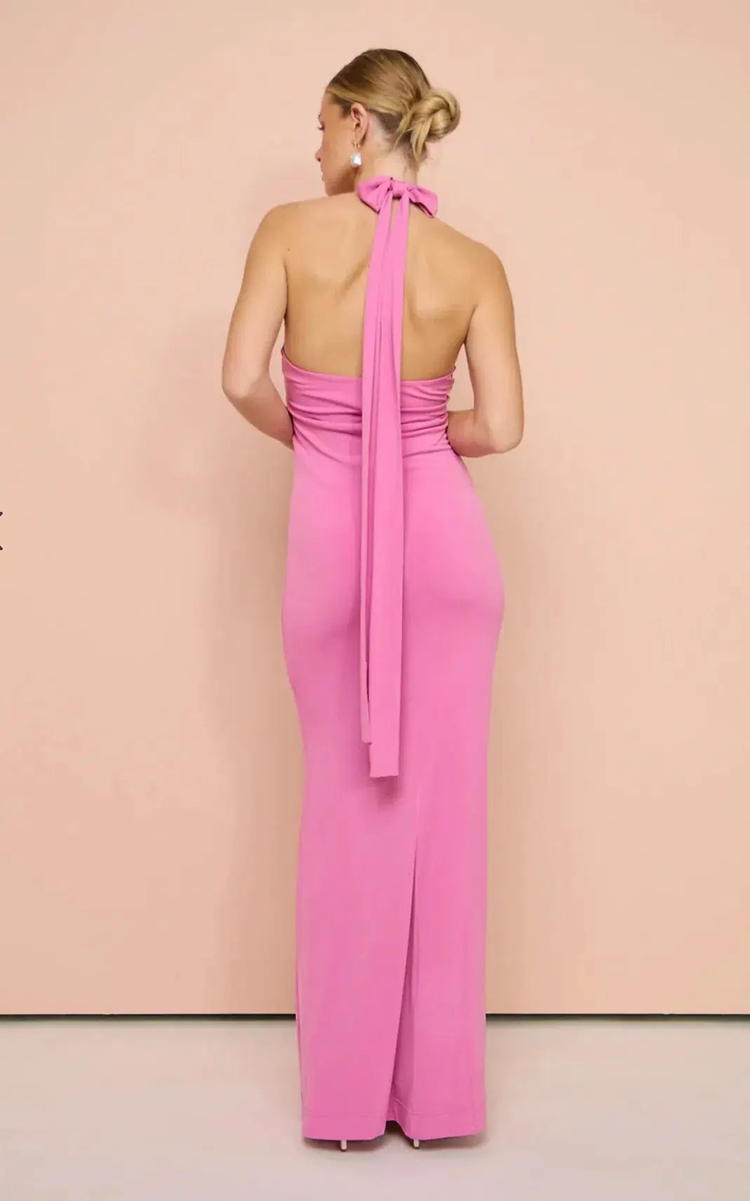 Sofia the Label Wildflower Halter Gown in Pink Size 6 photo 4