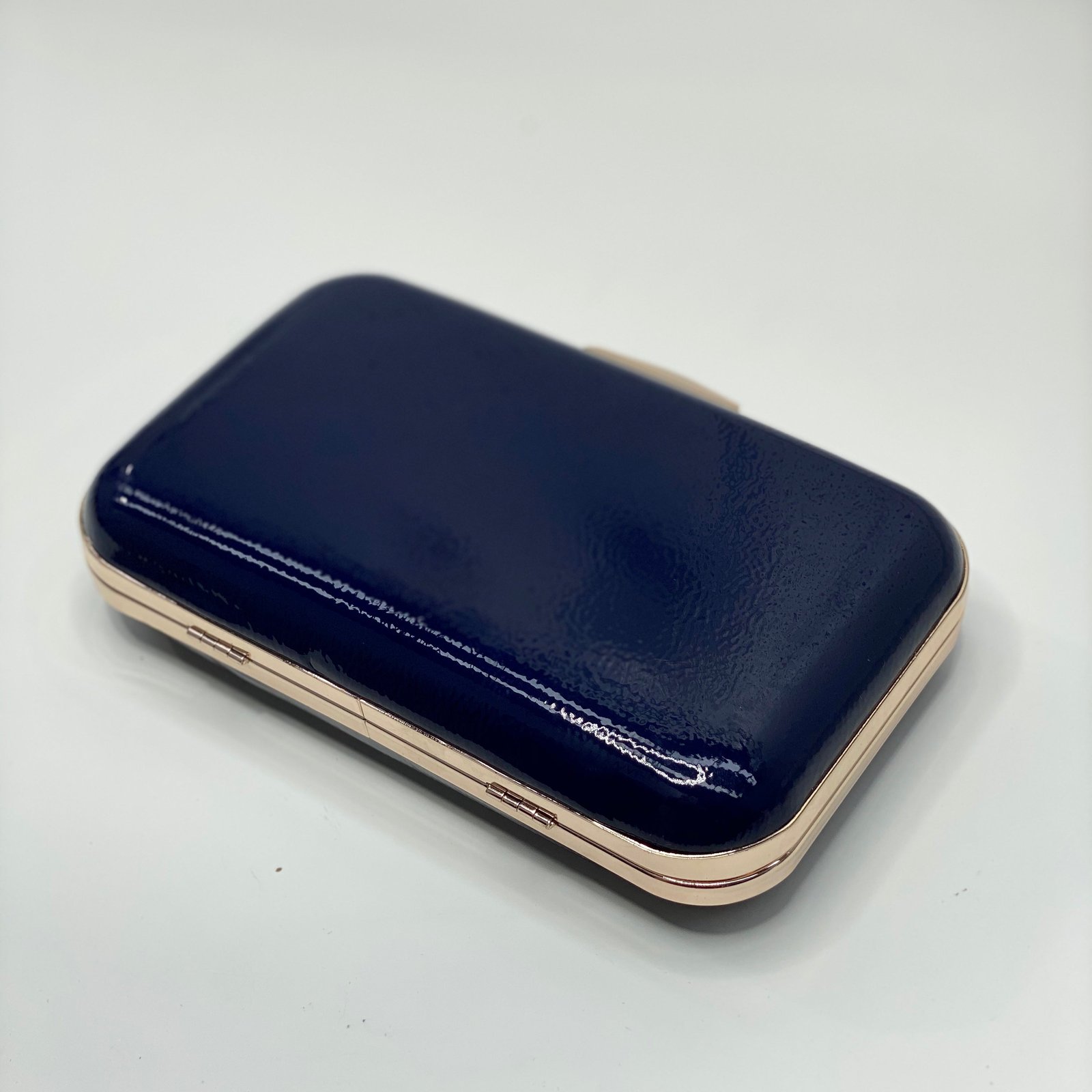 OLGA BERG PIPPA CRINKLE PATENT POD - NAVY photo 4