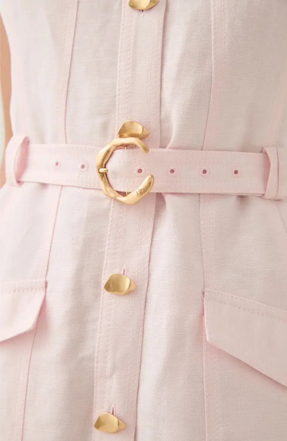 Aje Dulcet Logo Mini Dress Pastel Pink Size 8 photo 4