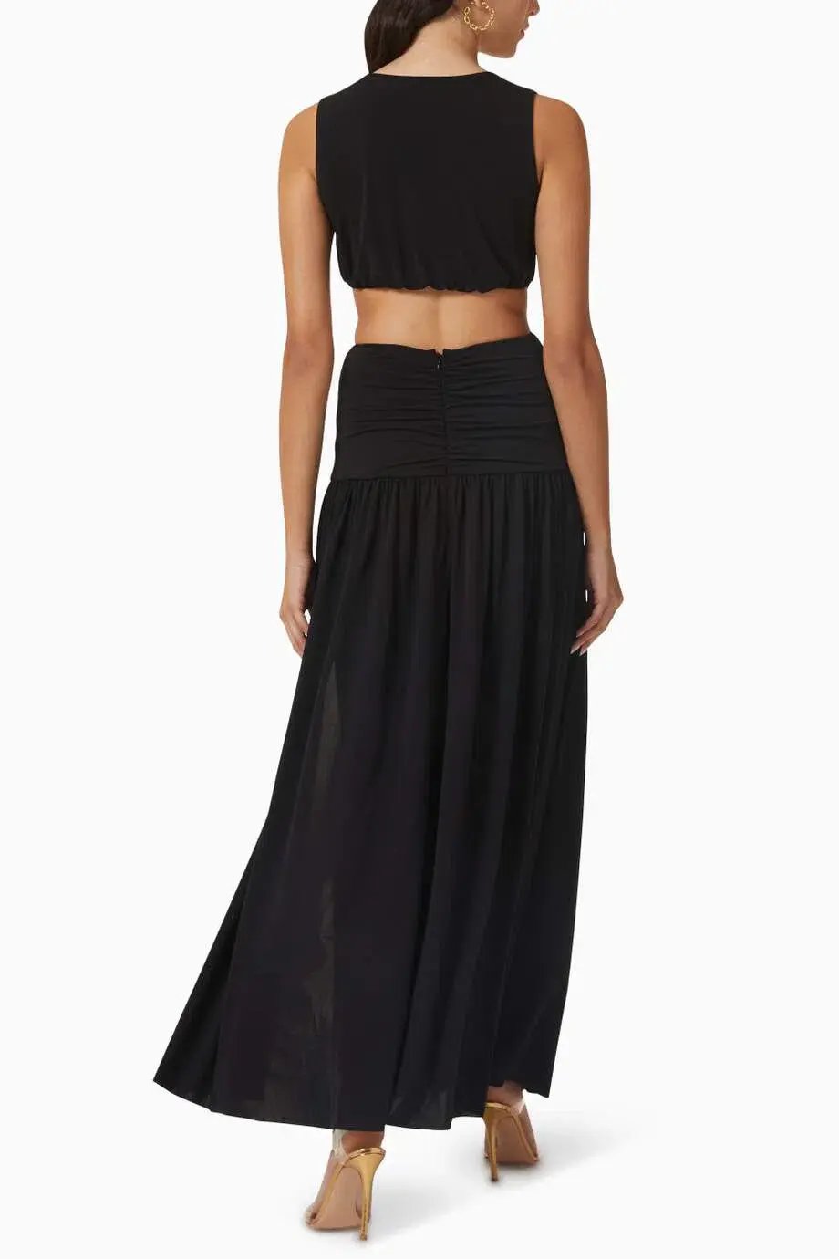 Bec & Bridge Evoke V Crepe Maxi Dress Black Size 8 photo 3