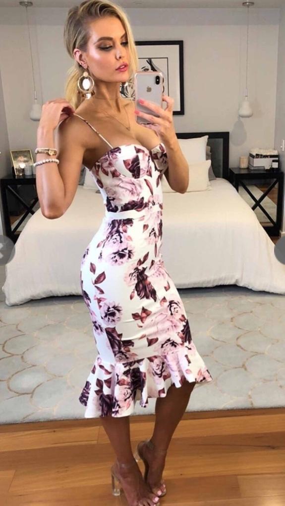 Elle Zeitoune Camelia Floral Dress Size 10 photo 3