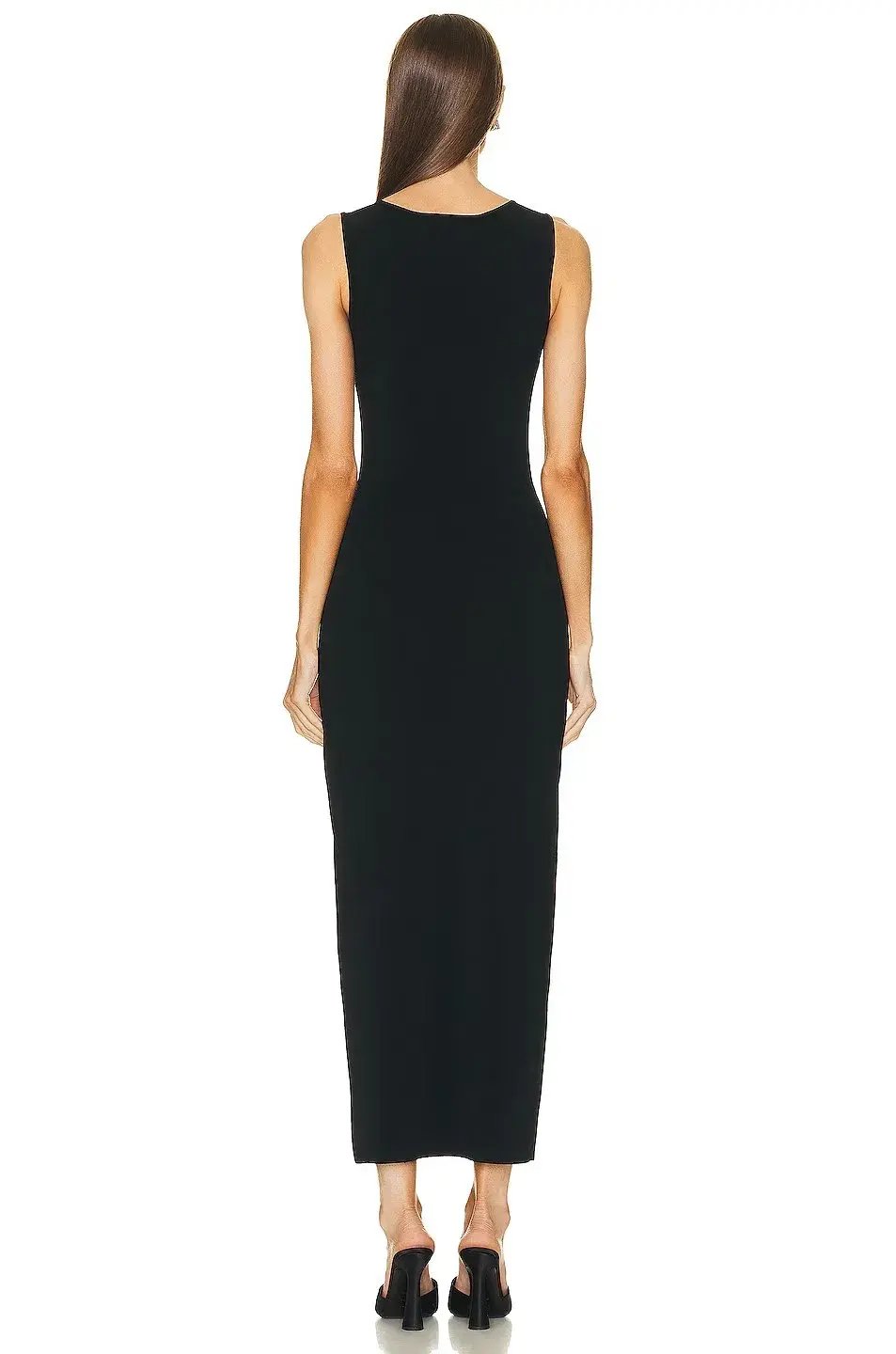 Christopher Esber Crystal Lattice Long Sleeve Column Dress Black Size 8 photo 2