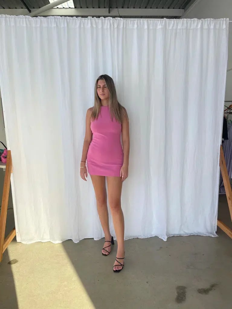 Bec & Bridge Clover Mini Dress Pink Size 10 photo 3