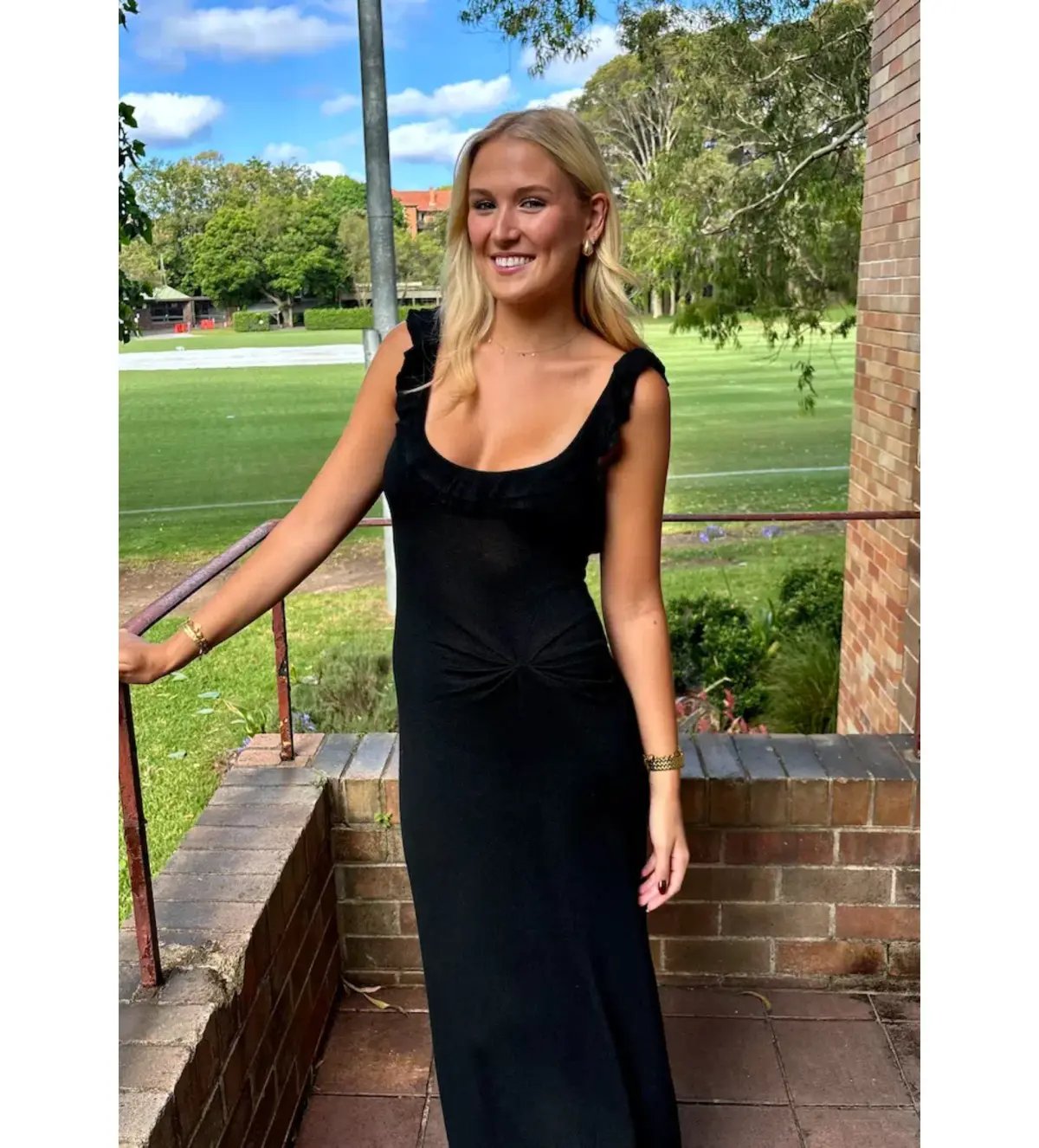 Asta Resort Elise Maxi Dress in Black Size 8 photo 3