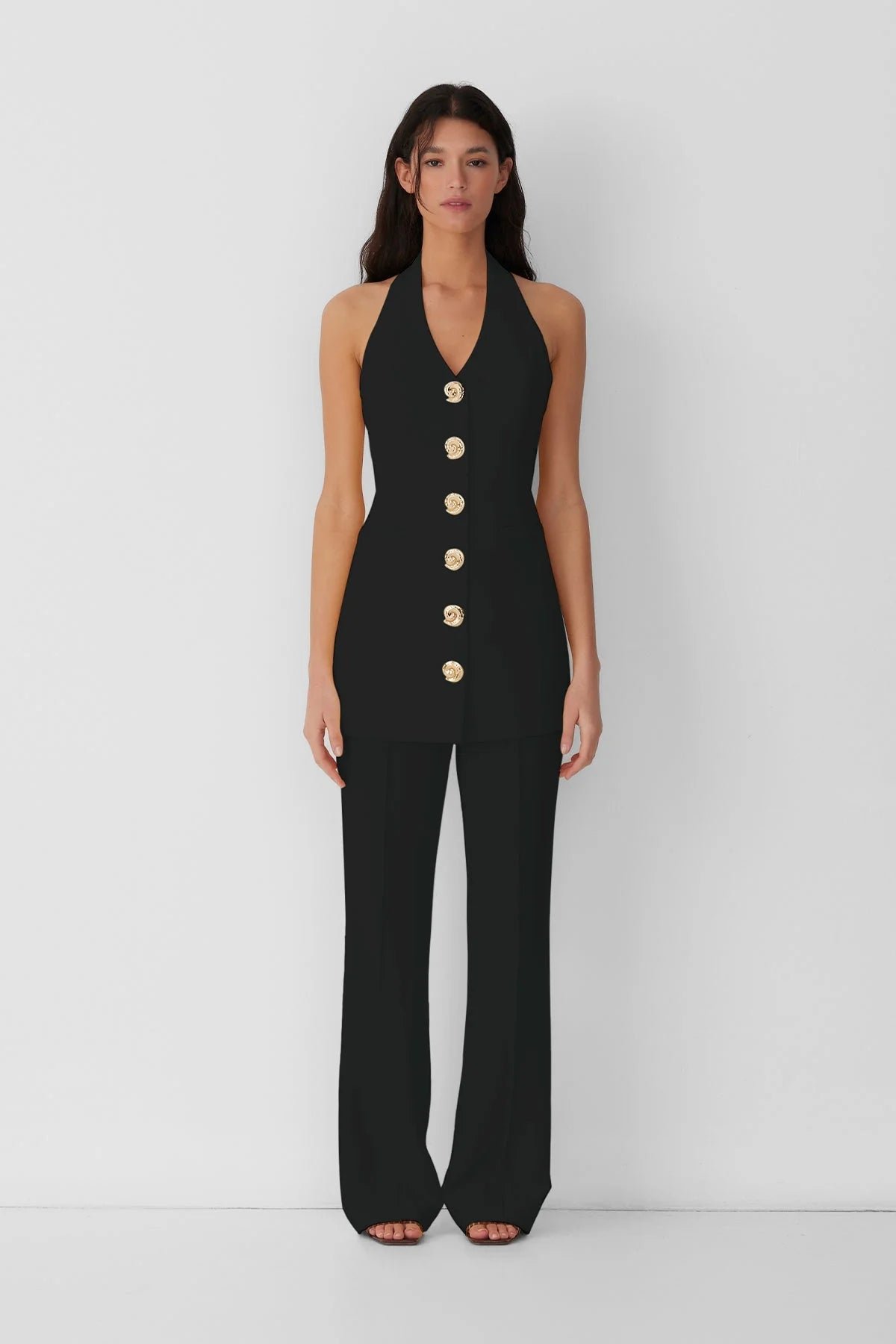 THE WOLF GANG IRIDA VEST DRESS - BLACK photo 5