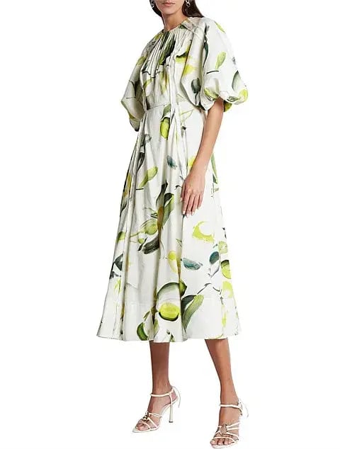 Aje Zest Midi Dress Tropical Lime Size AU 8 photo 3