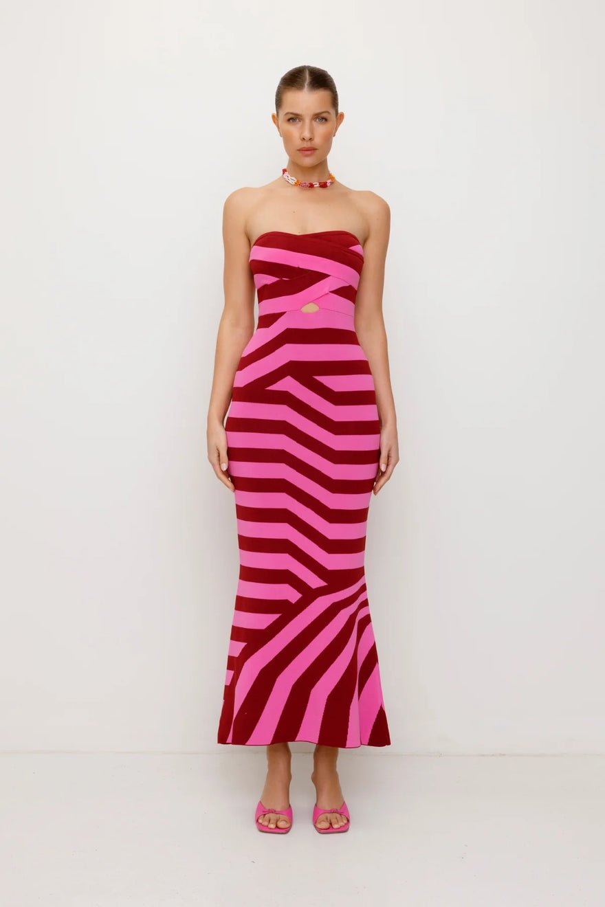 The Wolf Gang Aude Maxi Dress - Berry photo 4