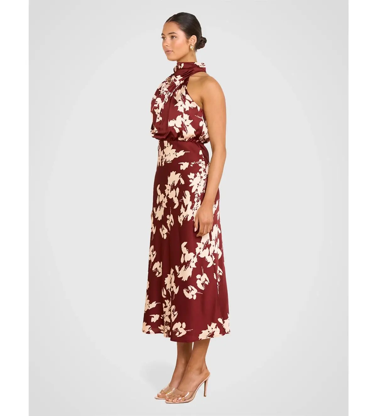 Pilgrim Theodore High Neck Midi Dress Floral Size AU 10 photo 3