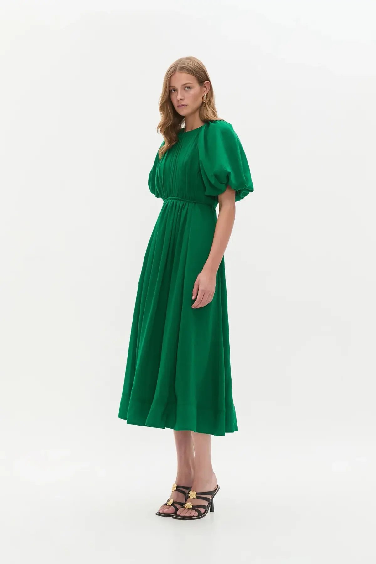 Aje Alma Midi Dress Emerald Sapphire Size 8 photo 2
