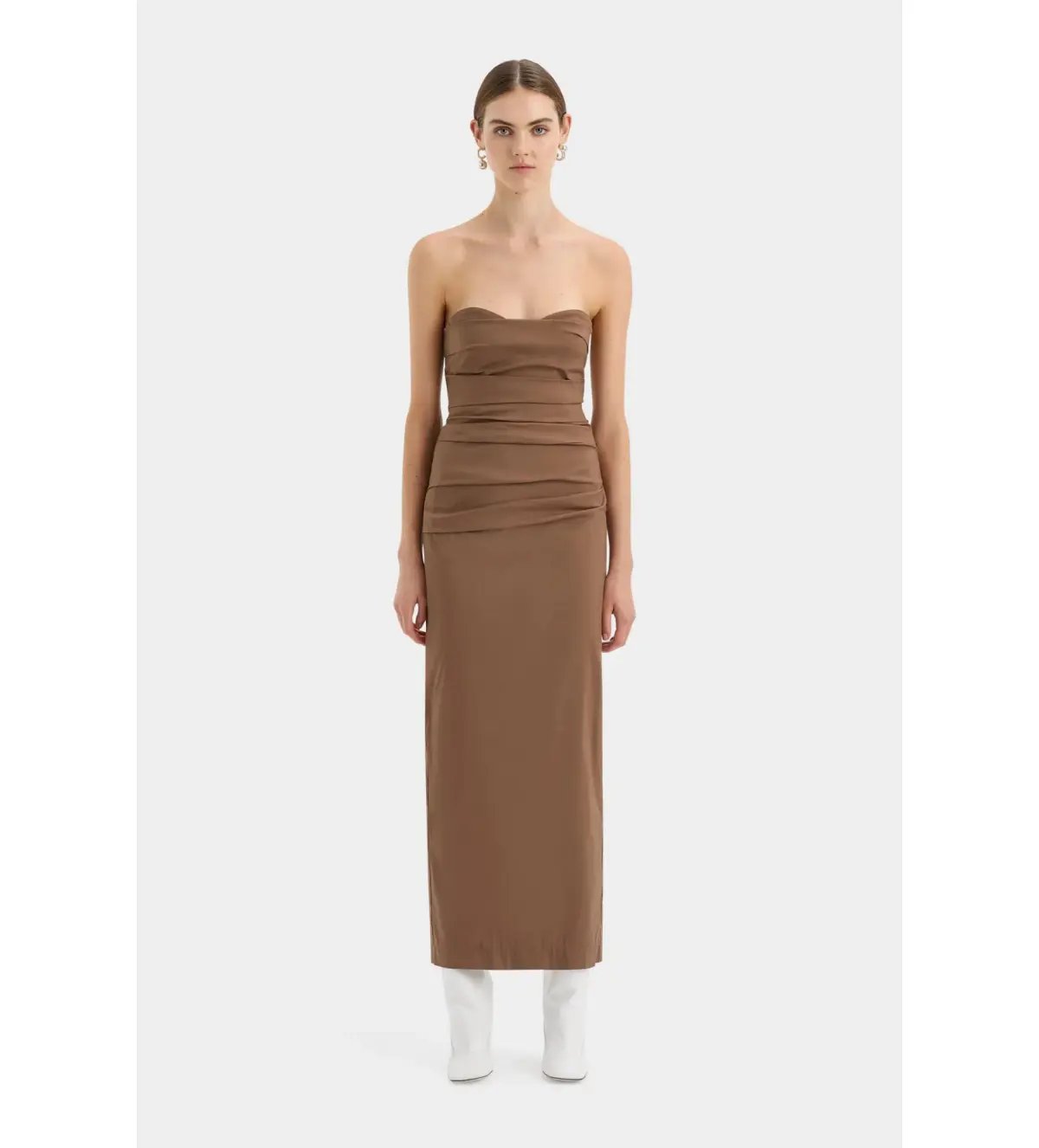 Sir the label Alba Strapless Gown in Mocha Size AU 4 photo 2