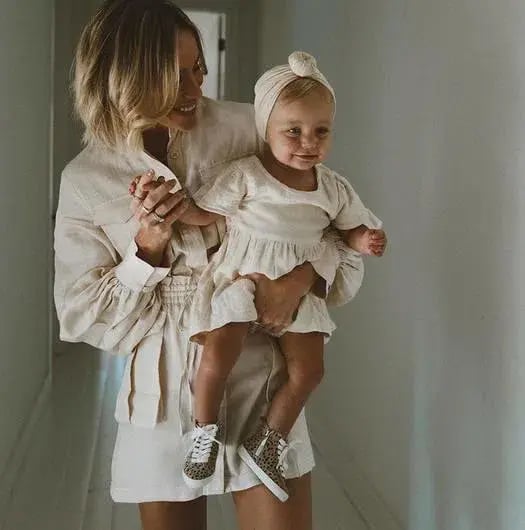 Shona Joy Ellington Linen Balloon Sleeve Mini Dress Cream Size 8 photo 5
