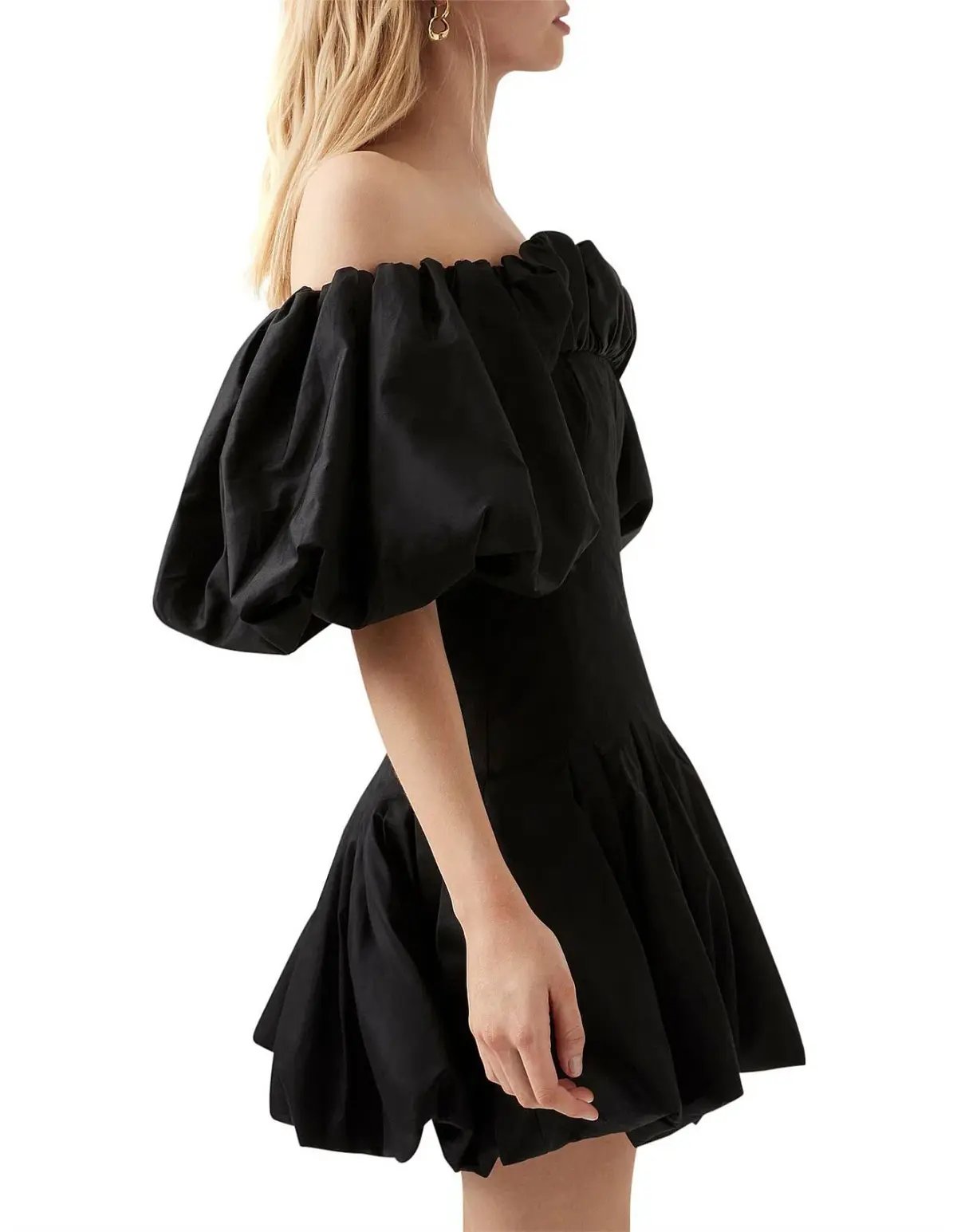 Aje Arles Off Shoulder Mini Dress Black Size AU 6 photo 4