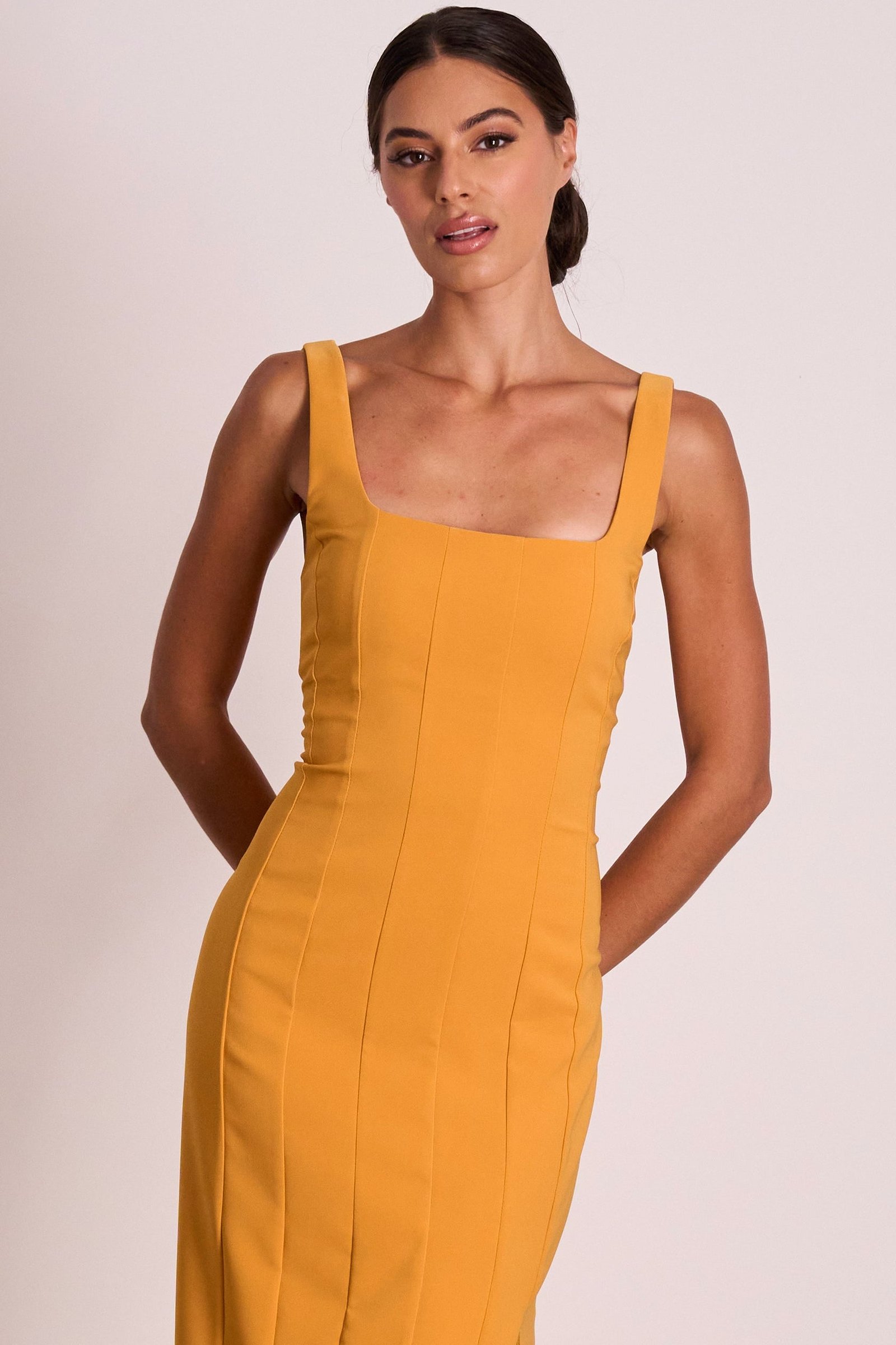 PASDUCHAS SABINE PANELLED MIDI DRESS - PASSIONFRUIT photo 2