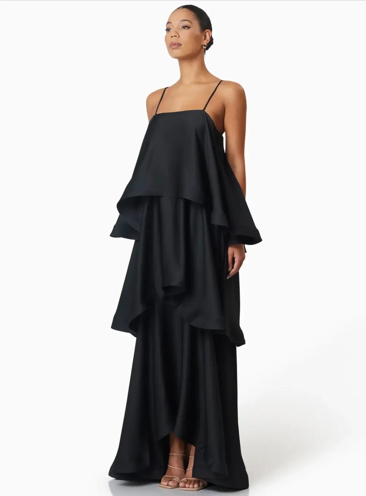 Elliatt Tilly Tiered Maxi Dress in Black Size S / AU 8 photo 3