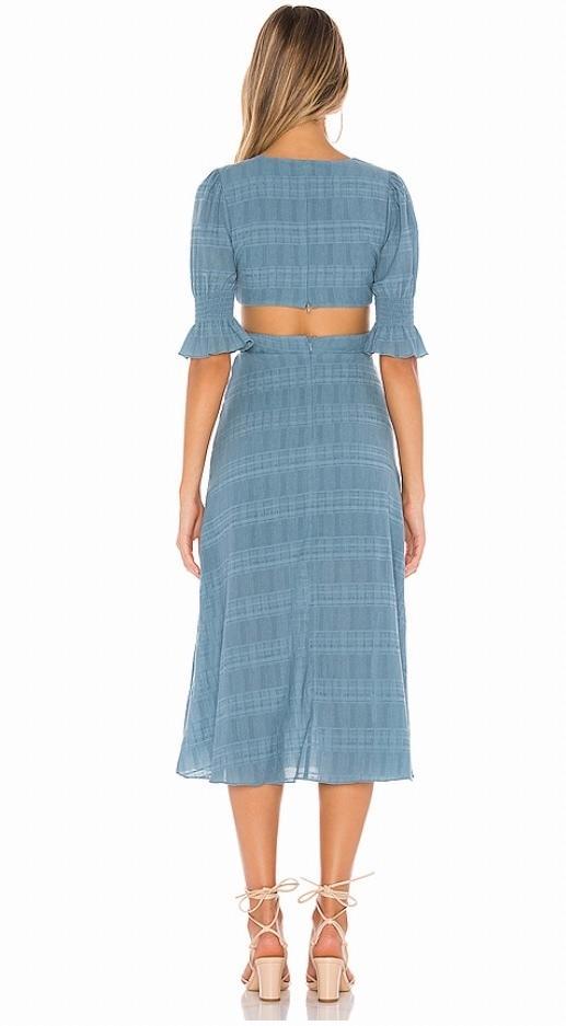 Tularosa Nanette midi Dress dusty blue size 10 photo 2