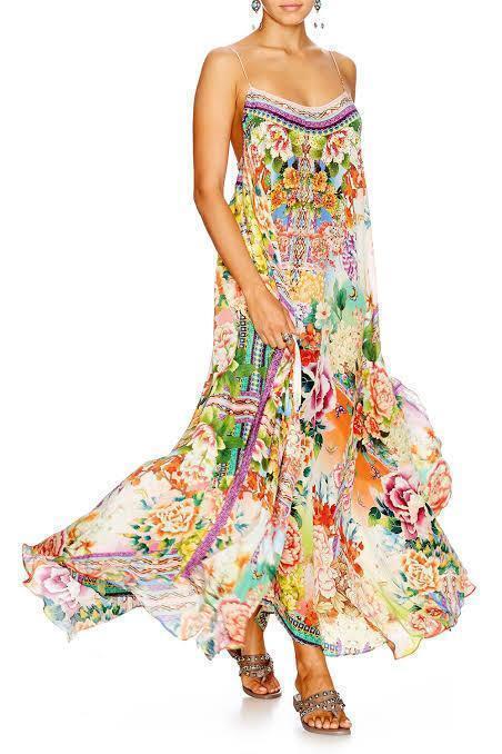 Camilla Flower Hour Full Hem Long Dress Print Size 8 photo 2