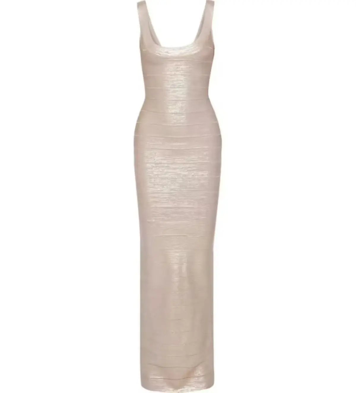 Herve Leger Ellen Bandage Gown Rose Gold Size S/AU 8 photo 4