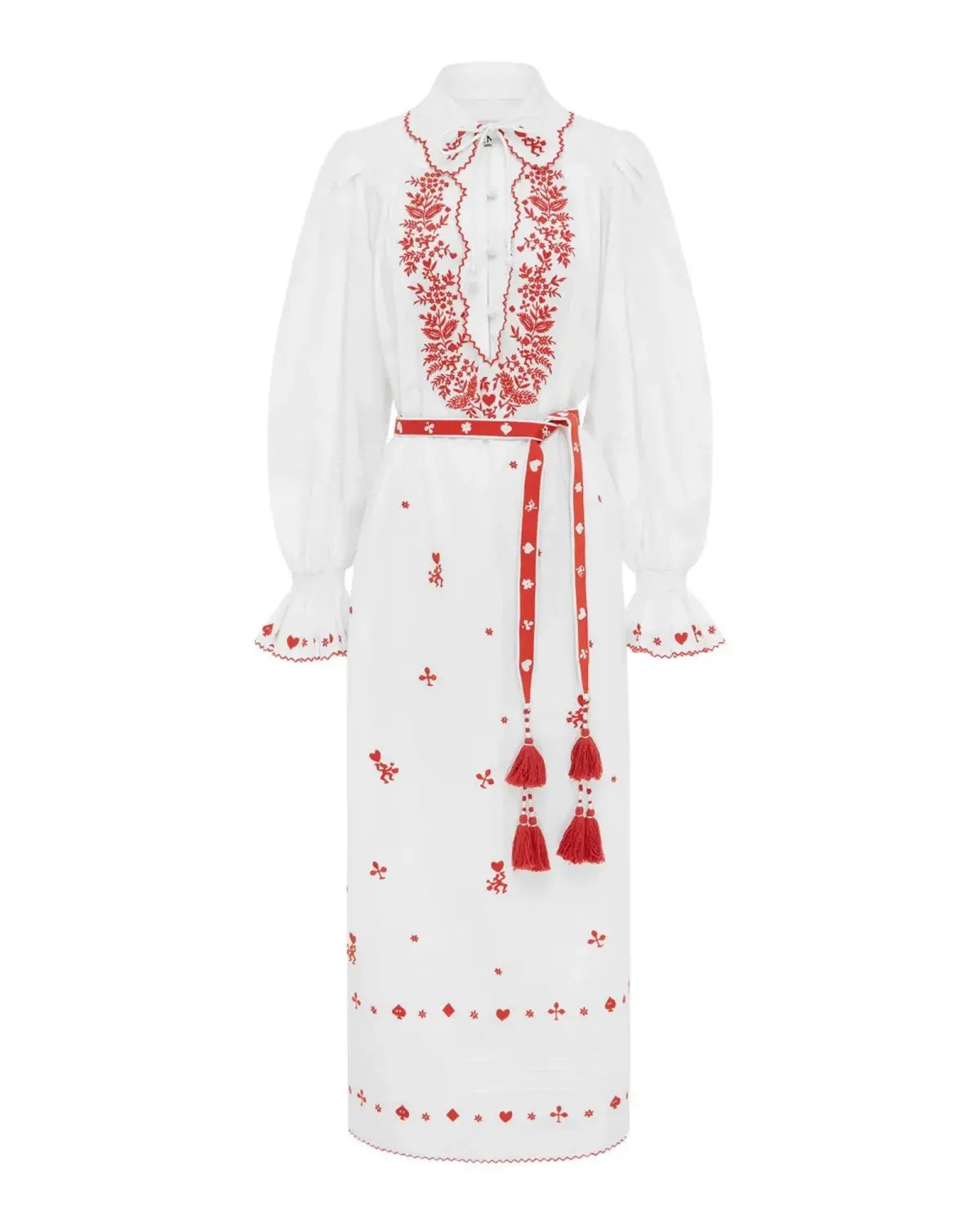 Alemais Hearts Embroidered Midi Dress Print Size AU 16 photo 5