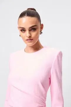 MOSSMAN SENSE OF MYSTERY DRAPED MINI DRESS / PINK / SIZE 12 photo 6