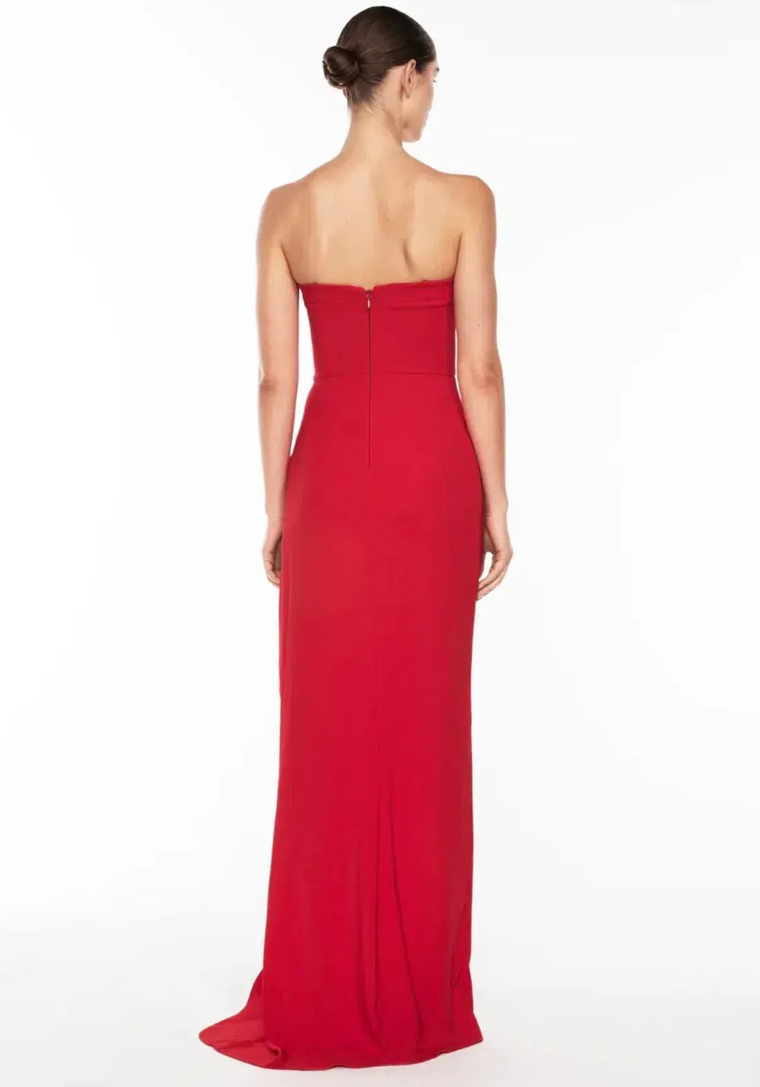 Manning Cartell Asymmetrical Games Strapless Gown Red Size 10 photo 2