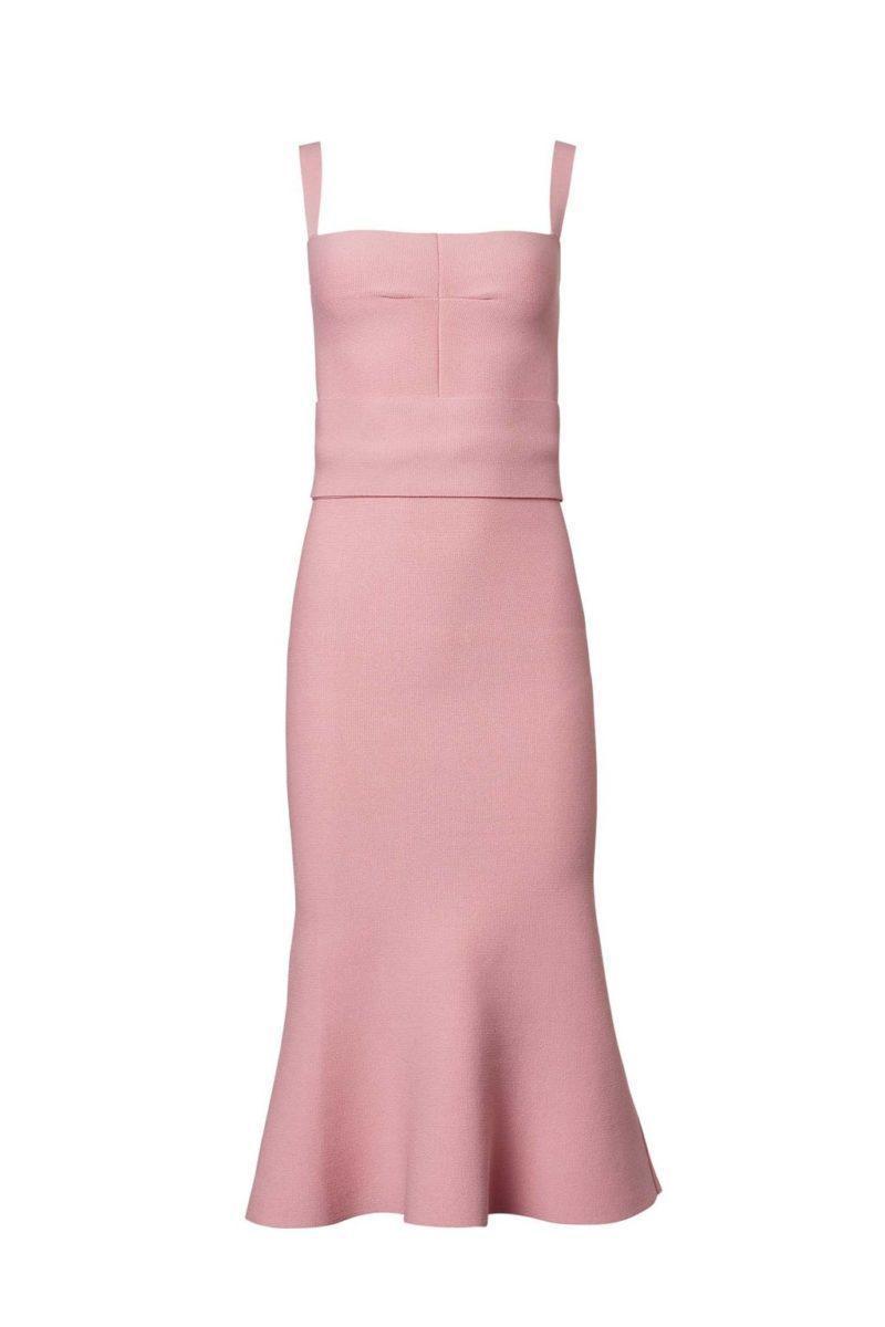 Scanlan Theodore Crepe Knit Bralette Dress Pink Size S / Au 8 photo 4