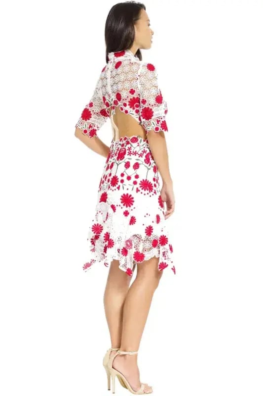 Thurley English Rose Dress Red Floral Size AU 6 photo 2