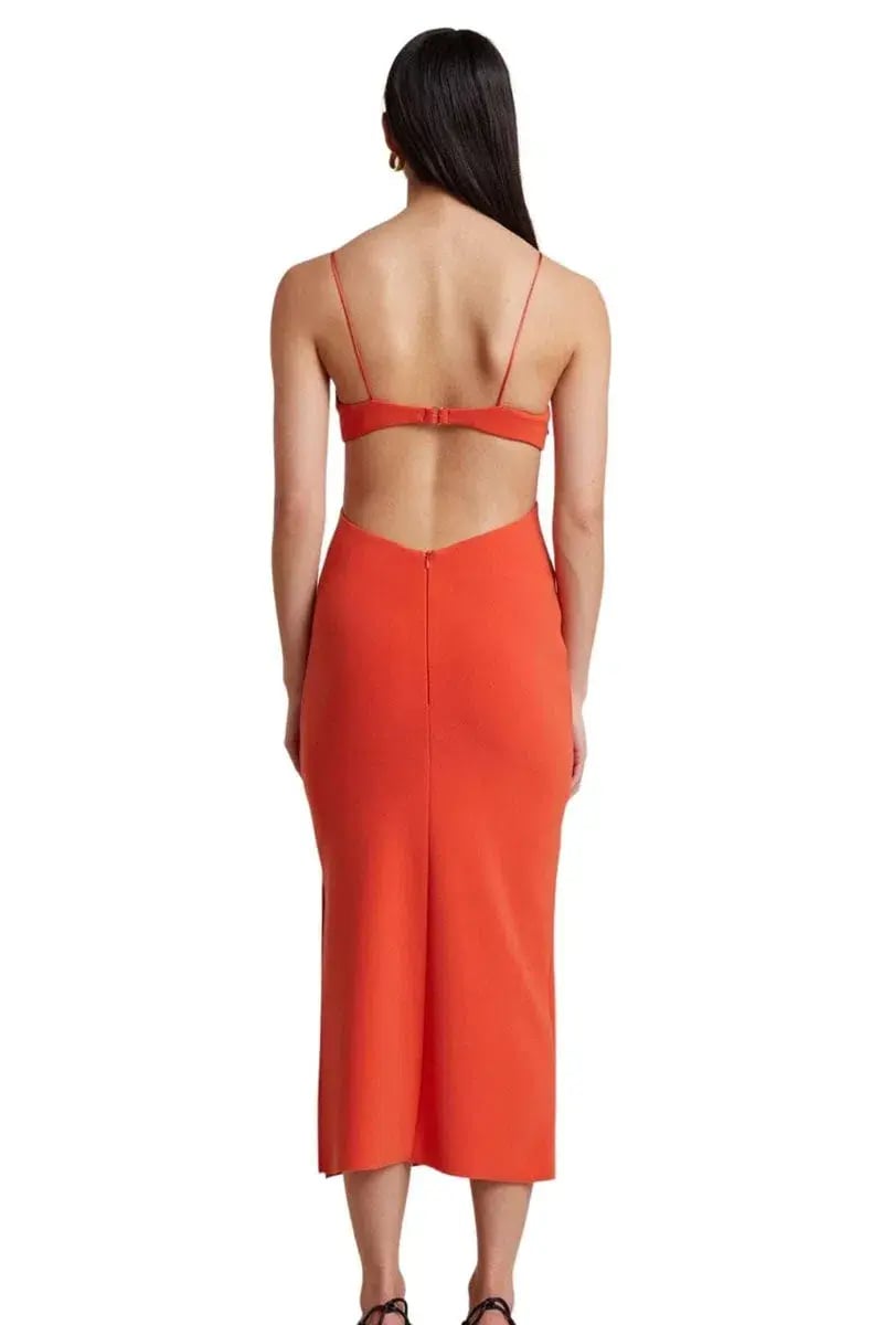 Bec & Bridge Ella Midi Dress Flame Size 8 photo 3
