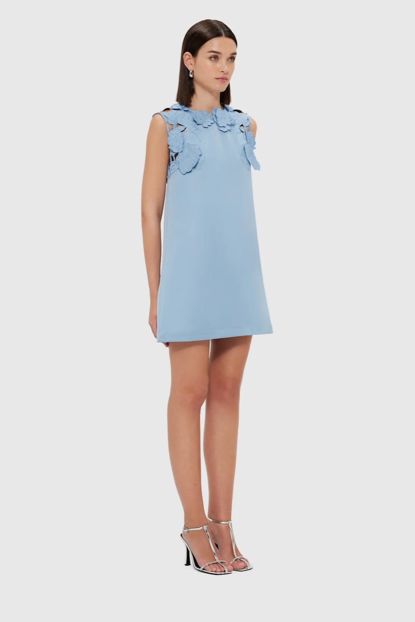 Leo Lin Blair Appliqué Mini Dress - Powder Blue photo 4
