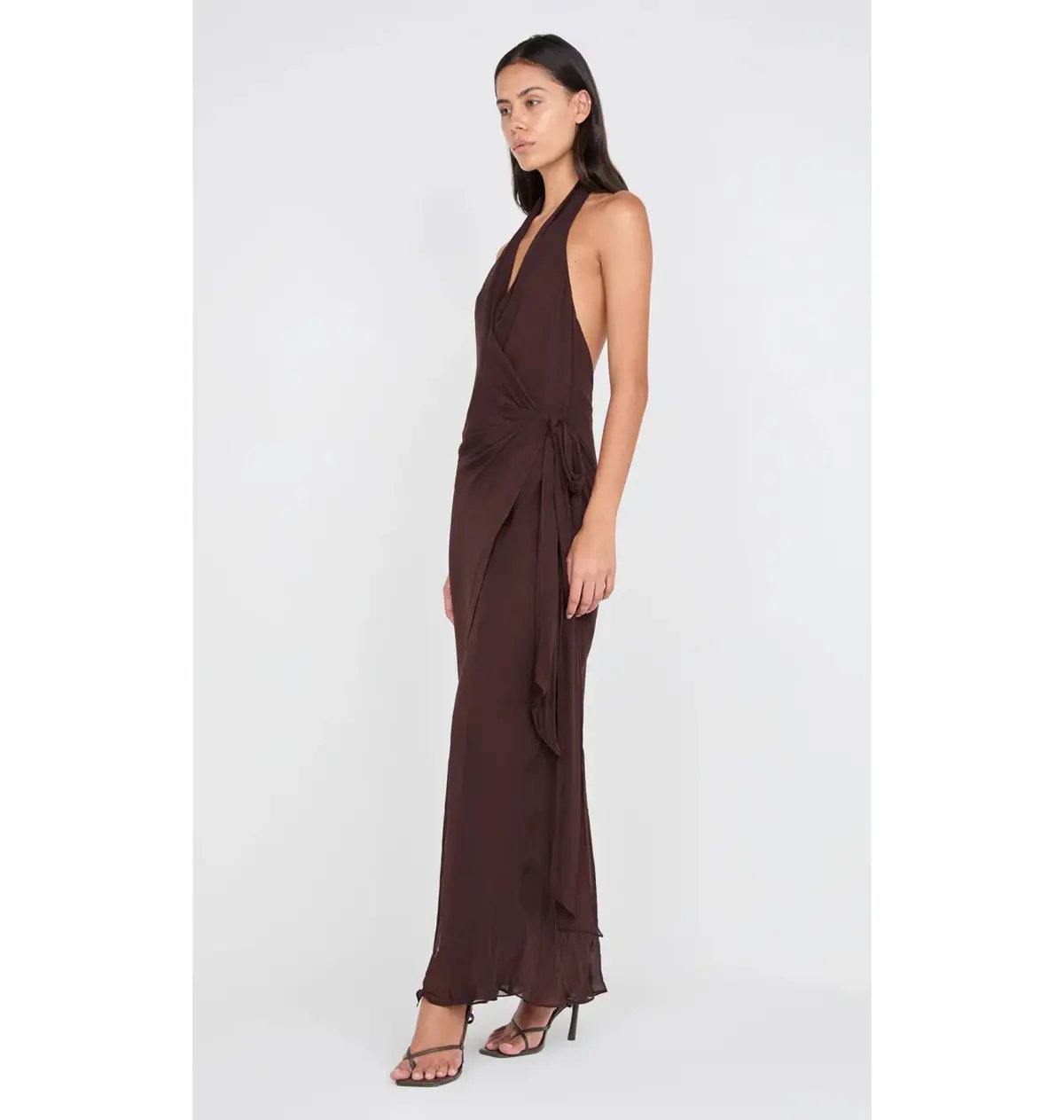 Bec Bridge Soneva Wrap Dress Dark Chocolate Size AU 8 photo 2