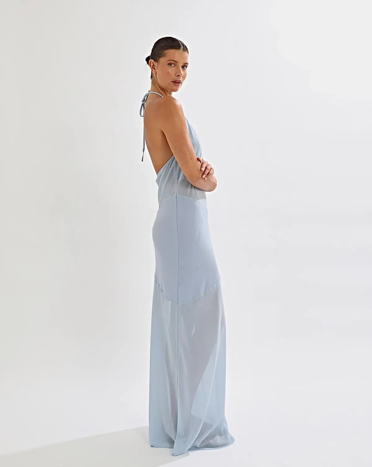 One Mile Eryn Dress in Blue Size 12 photo 3