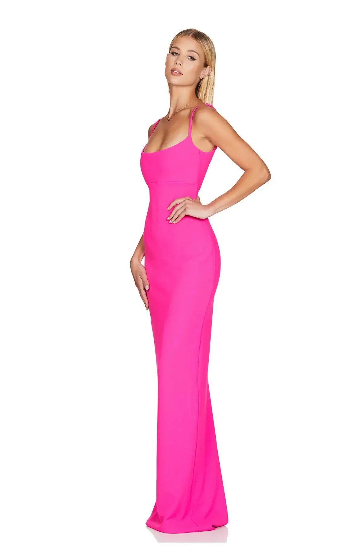 Love Nookie Bailey Maxi Dress Neon Pink Size 6 photo 2