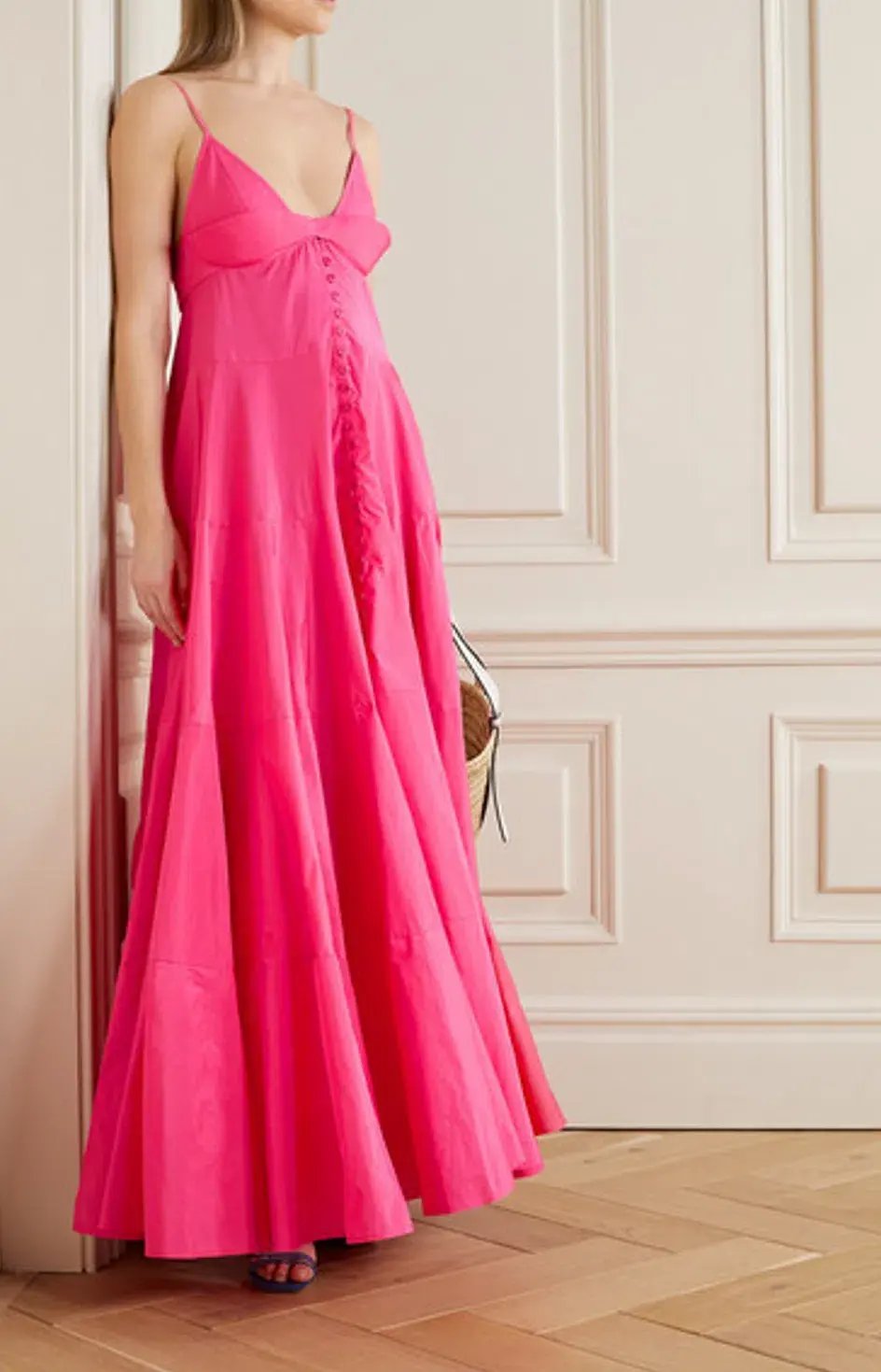 Jaquemus La Robe Manosque Maxi Dress Pink Size 10 photo 6