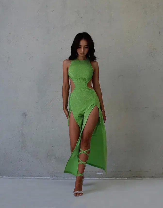 Jaste the Label Exotica Dress Green Size 10 photo 2