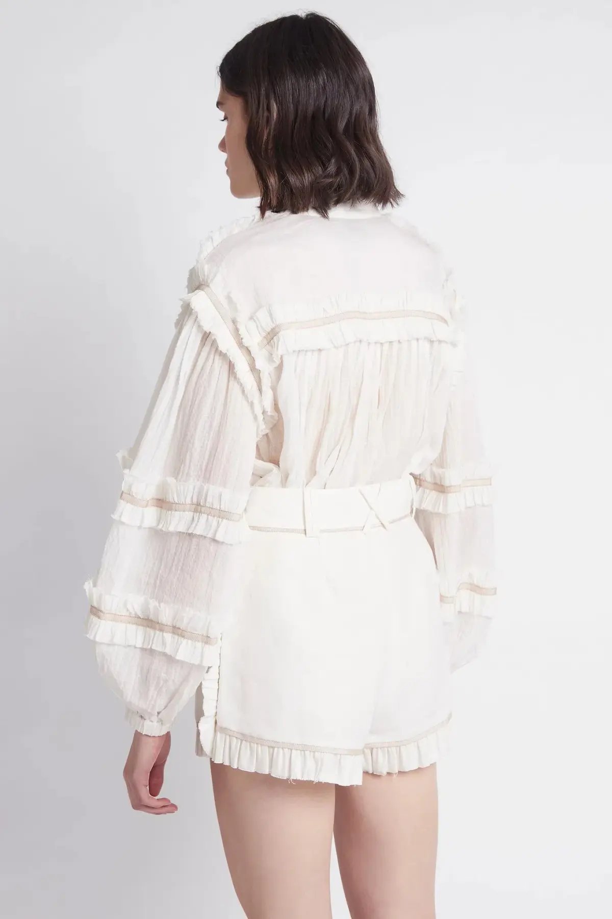 Aje Harvest Blouse White Size 8 photo 3