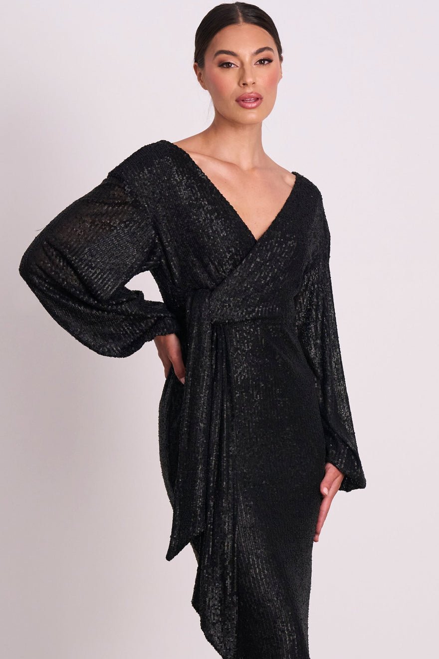 Pasduchas Bijou Midi Dress - Matte Black photo 4