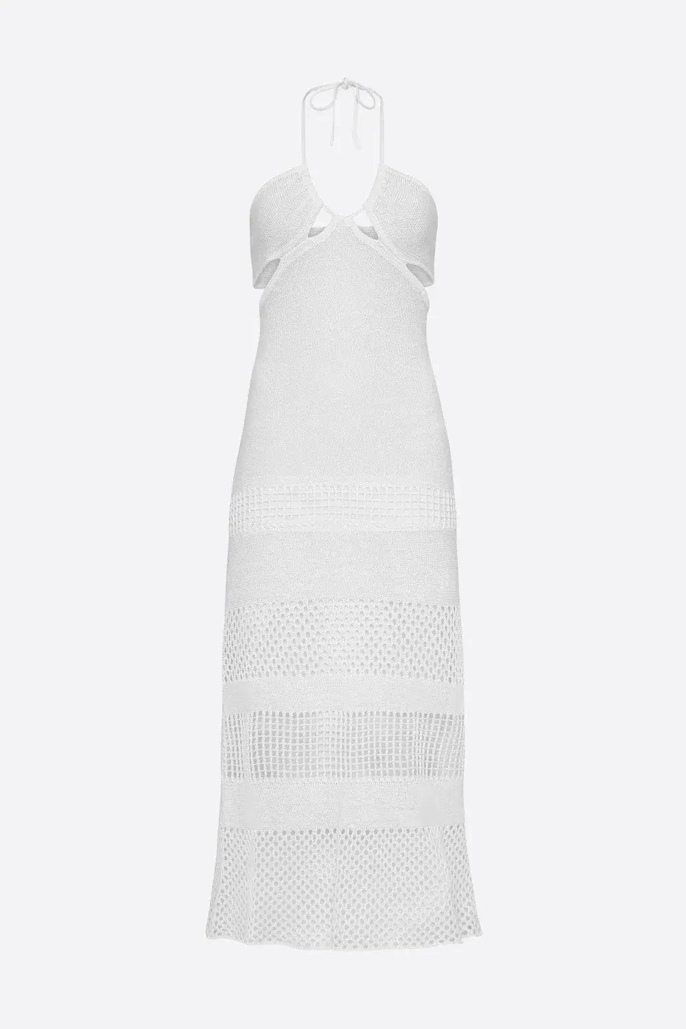 Manning Cartell Highly Strung Knit Halter Dress White Size 6 photo 3
