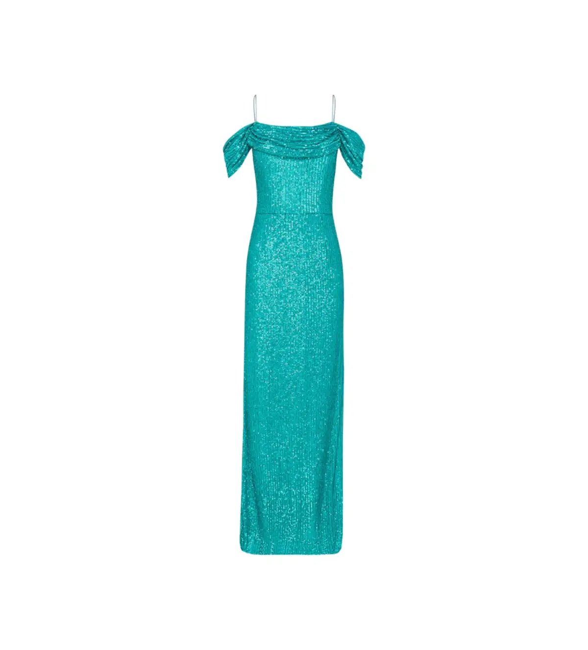 Rebecca Valance Missing Hours Sequence Gown in Green Size 6 photo 5