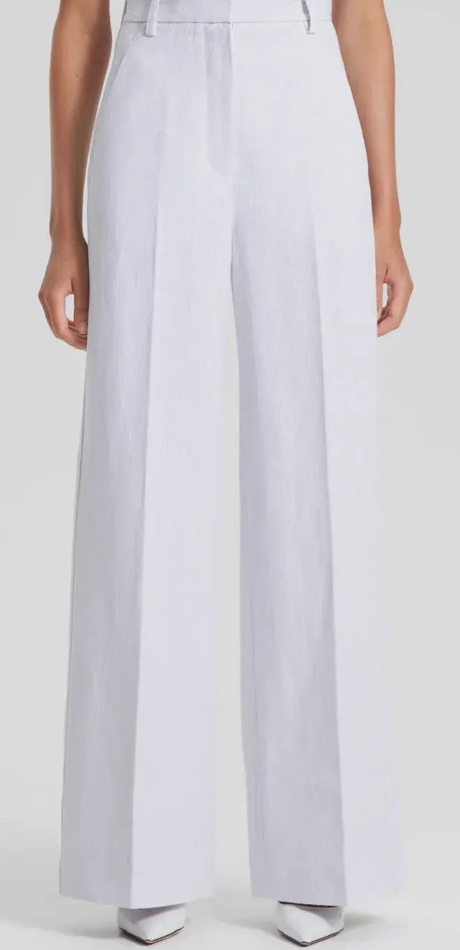 Scanlan Theodore Linen Drape Leg Trouser in Tinted Grey Size AU 10 photo 2