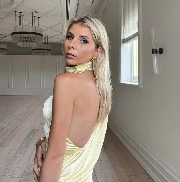 Misha Costantina Satin Gown in Soft Gold Yellow Size 8/S photo 6