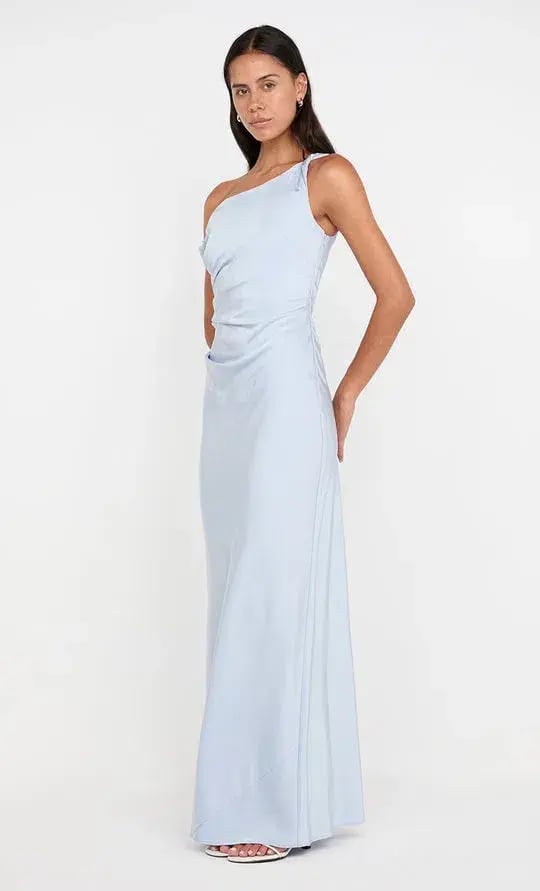 Bec & Bridge Lunetta Twist Strap Dress Dusty Blue Size 12 photo 2