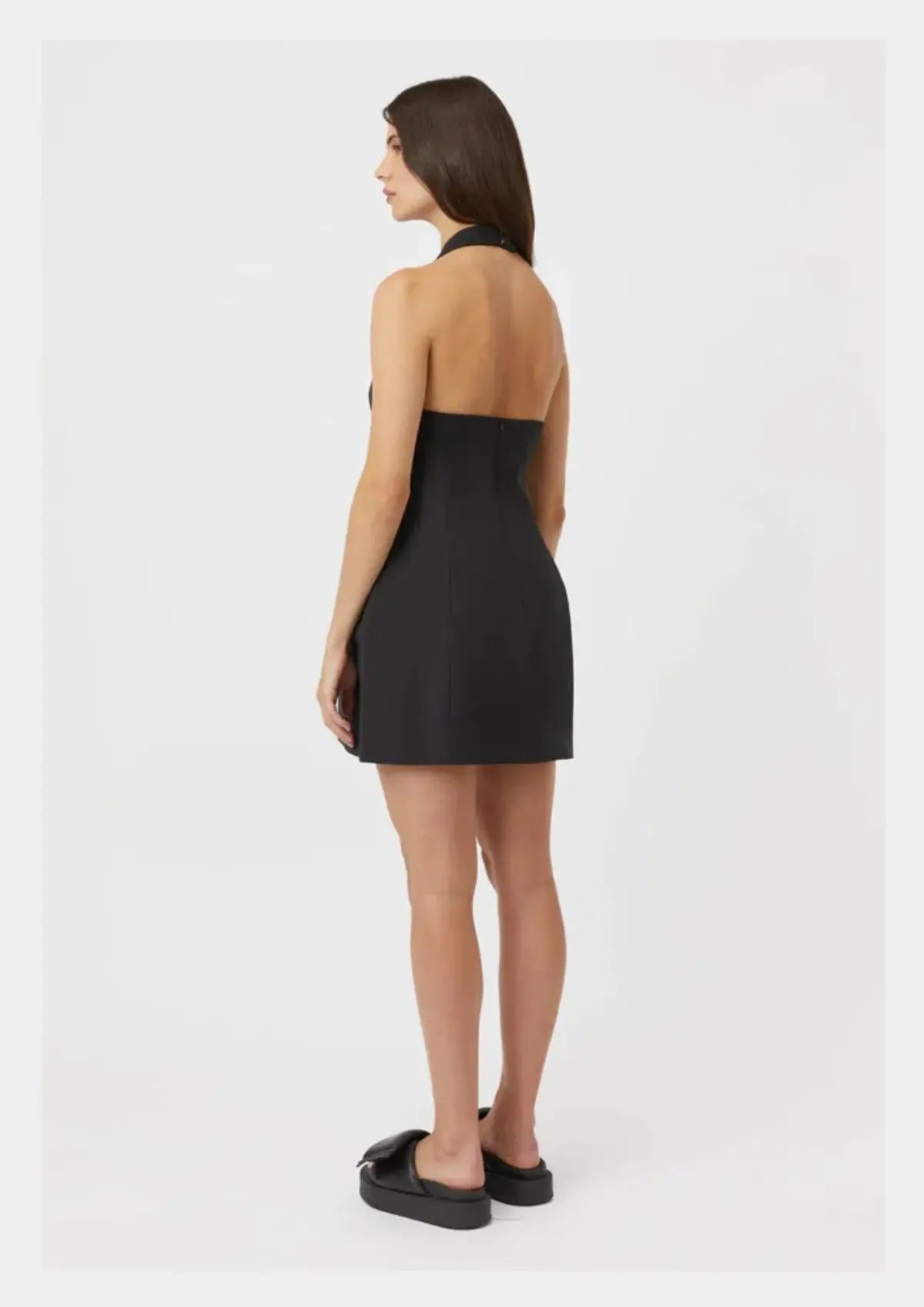Camilla And Marc Petra Halterneck Mini Dress in Black Size AU 10 photo 4