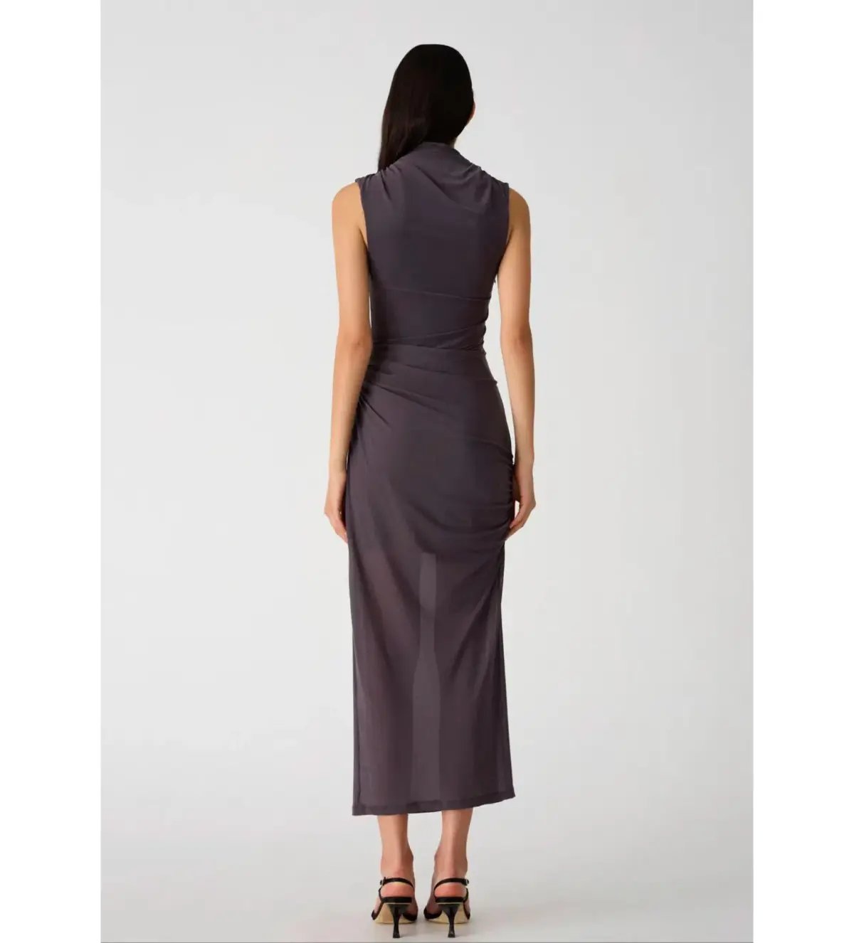 Misha Tillie Mesh Midi Dress in Slate Size 8 photo 4