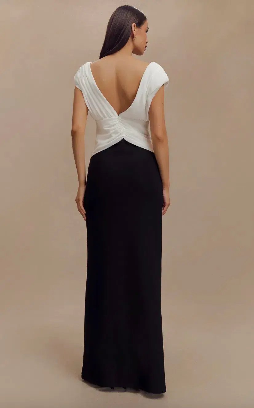 MESHKI Monique Contrast Maxi Dress Black/Dress Size S/Au 8 photo 3