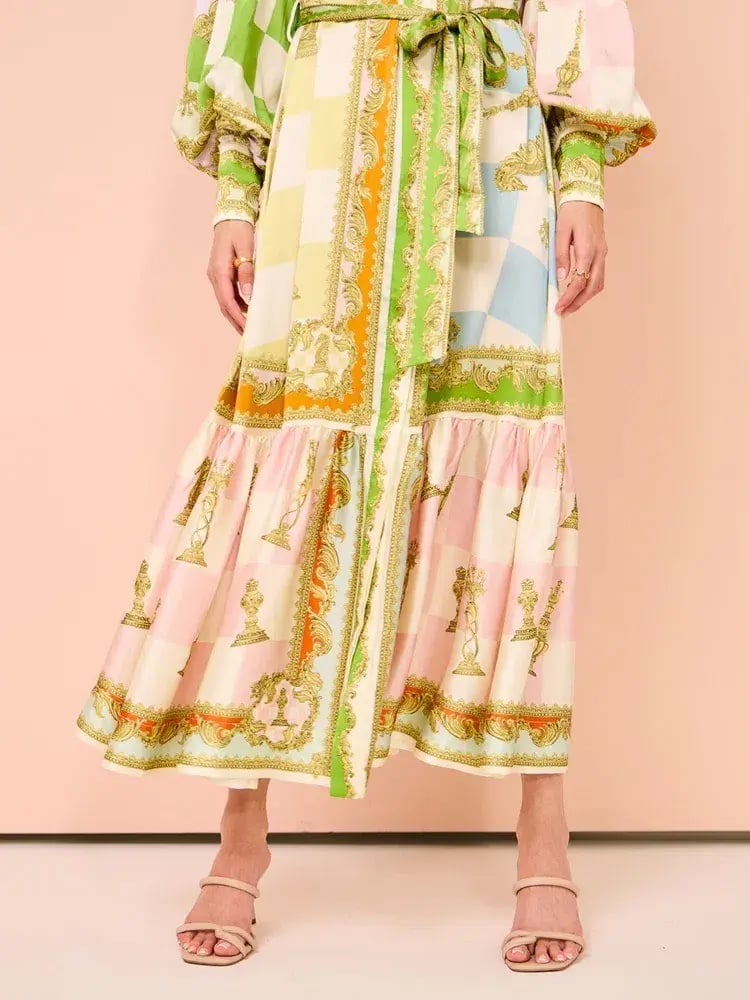 Alemais Checkmate Silk Shirtdress Multi Size AU 8 photo 6