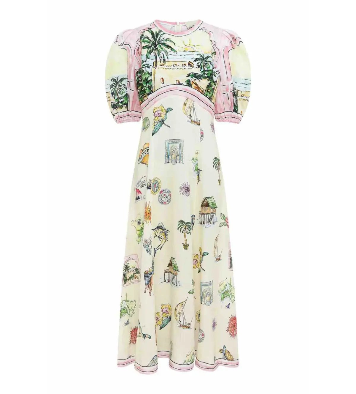 Alemais Sunset Midi Dress Print Size 14 photo 5
