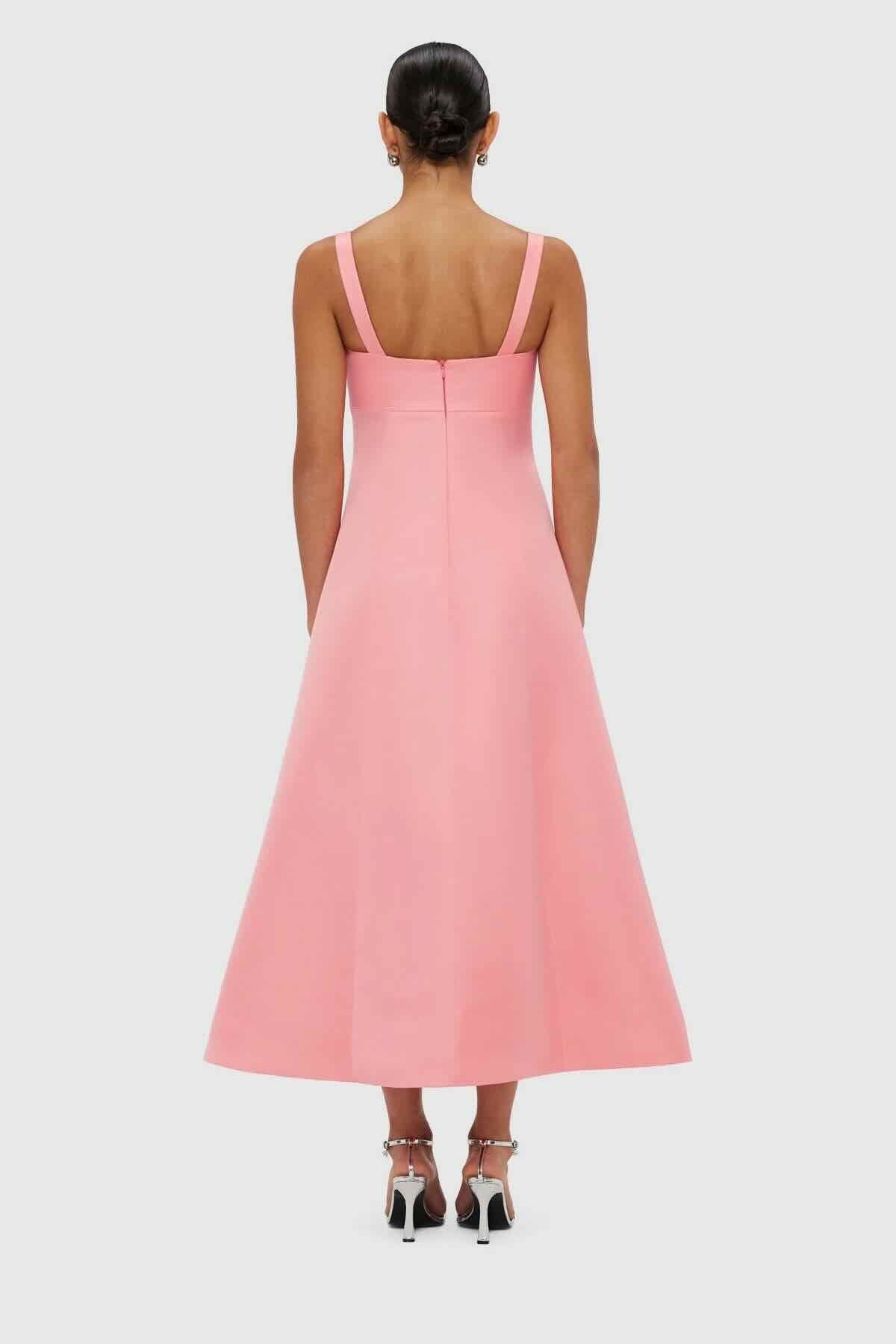 LEO LIN ODETTE MIDI DRESS - STRAWBERRY PINK photo 6