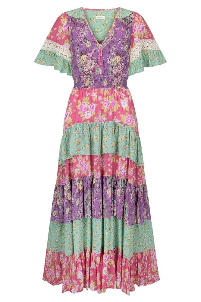 Spell Melody Ra-Ra Gown Multi Size S/Au 8 photo 2